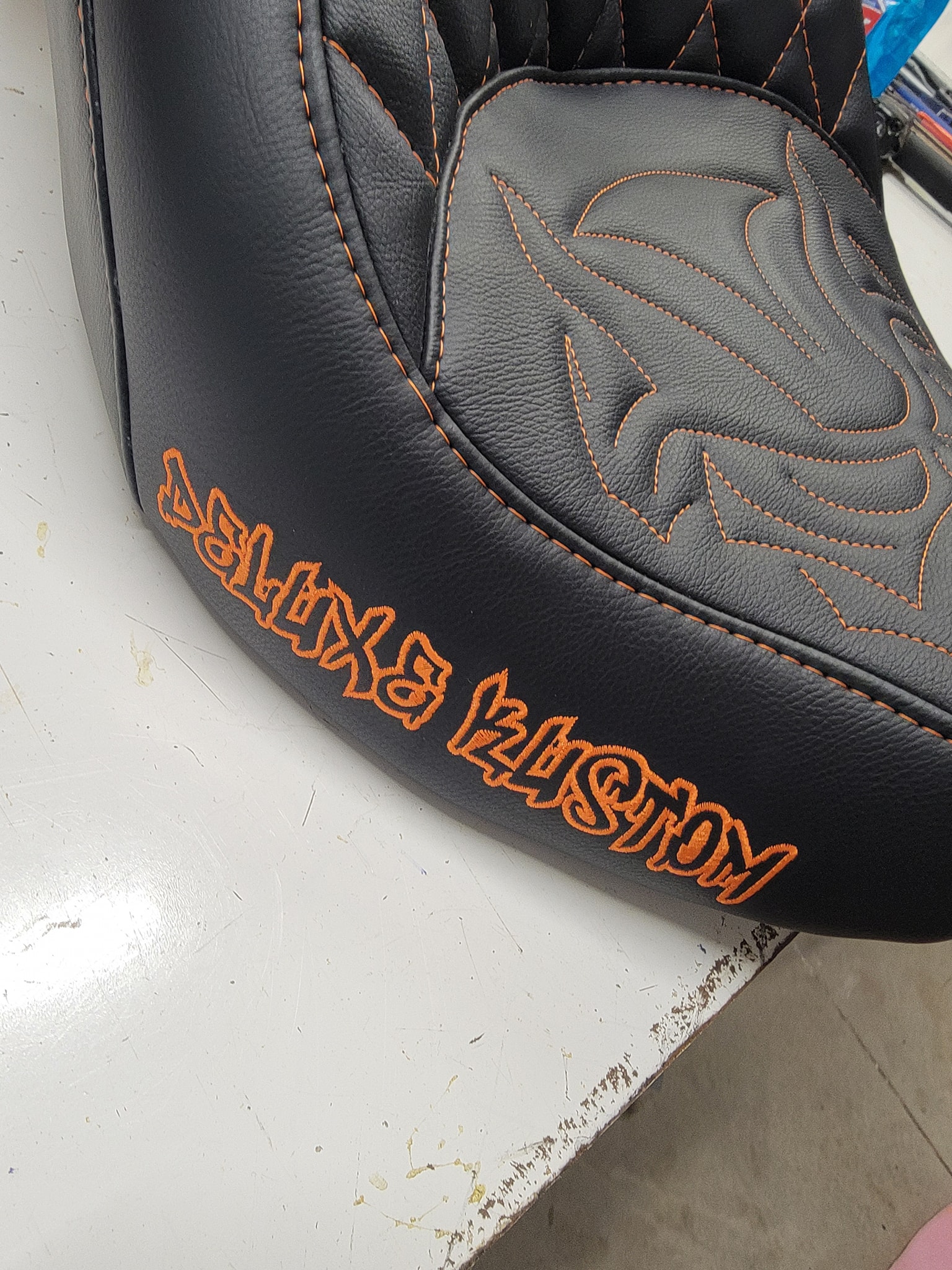 Custom One-Of-A-Kind Harley Seat detail